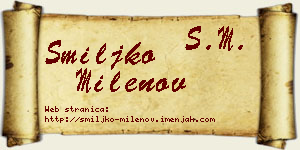 Smiljko Milenov vizit kartica